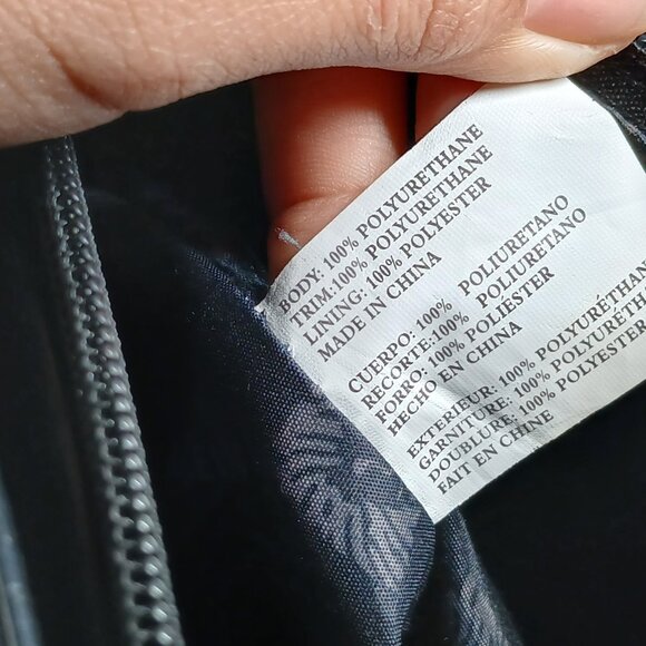 Anne Klein Black Faux Croc Embossed Leather Tote Shoulder Bag Medium VGUC - Picture 3 of 14